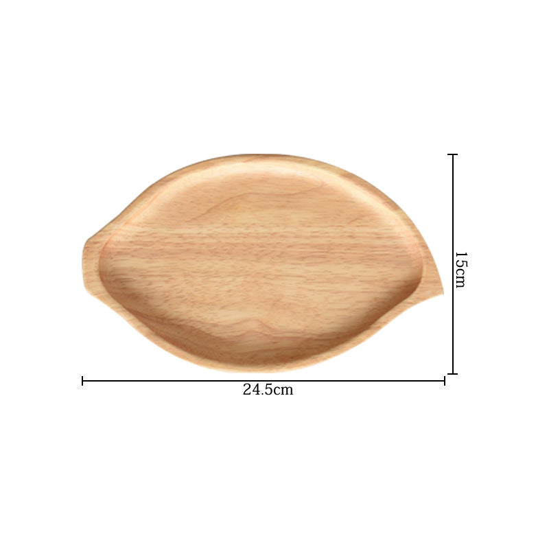 Solid wood tea plate