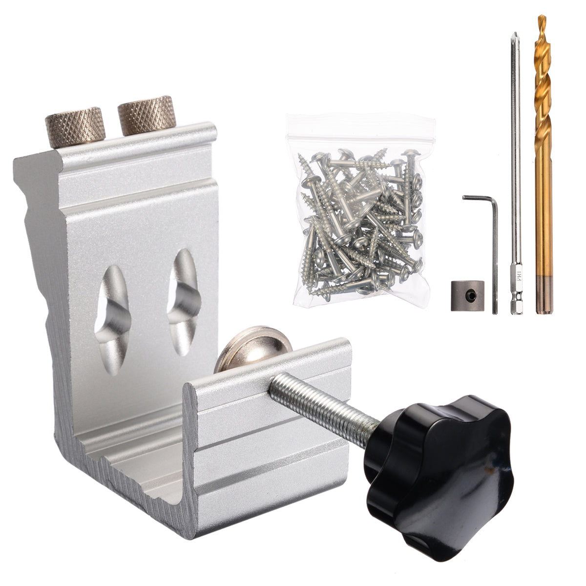 Woodworking oblique hole locator