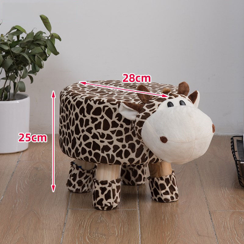 Household Children's Stool Deer Solid Wood Small Bench