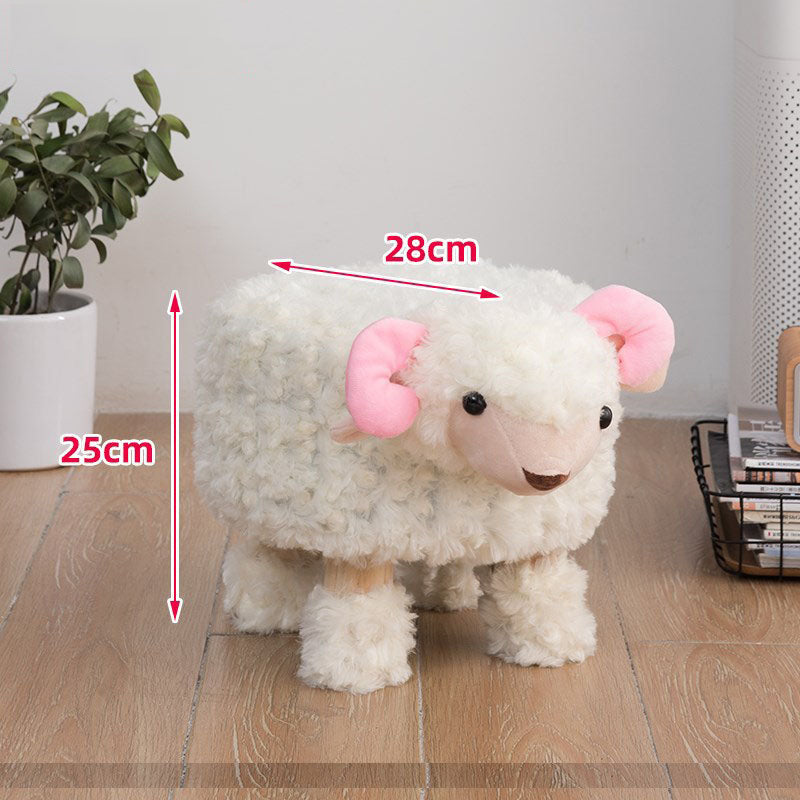 Household Children's Stool Deer Solid Wood Small Bench