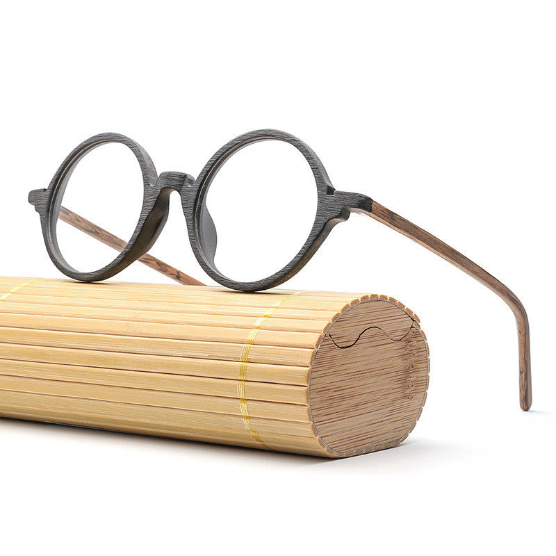 Plate wood grain glasses frame retro art new glasses