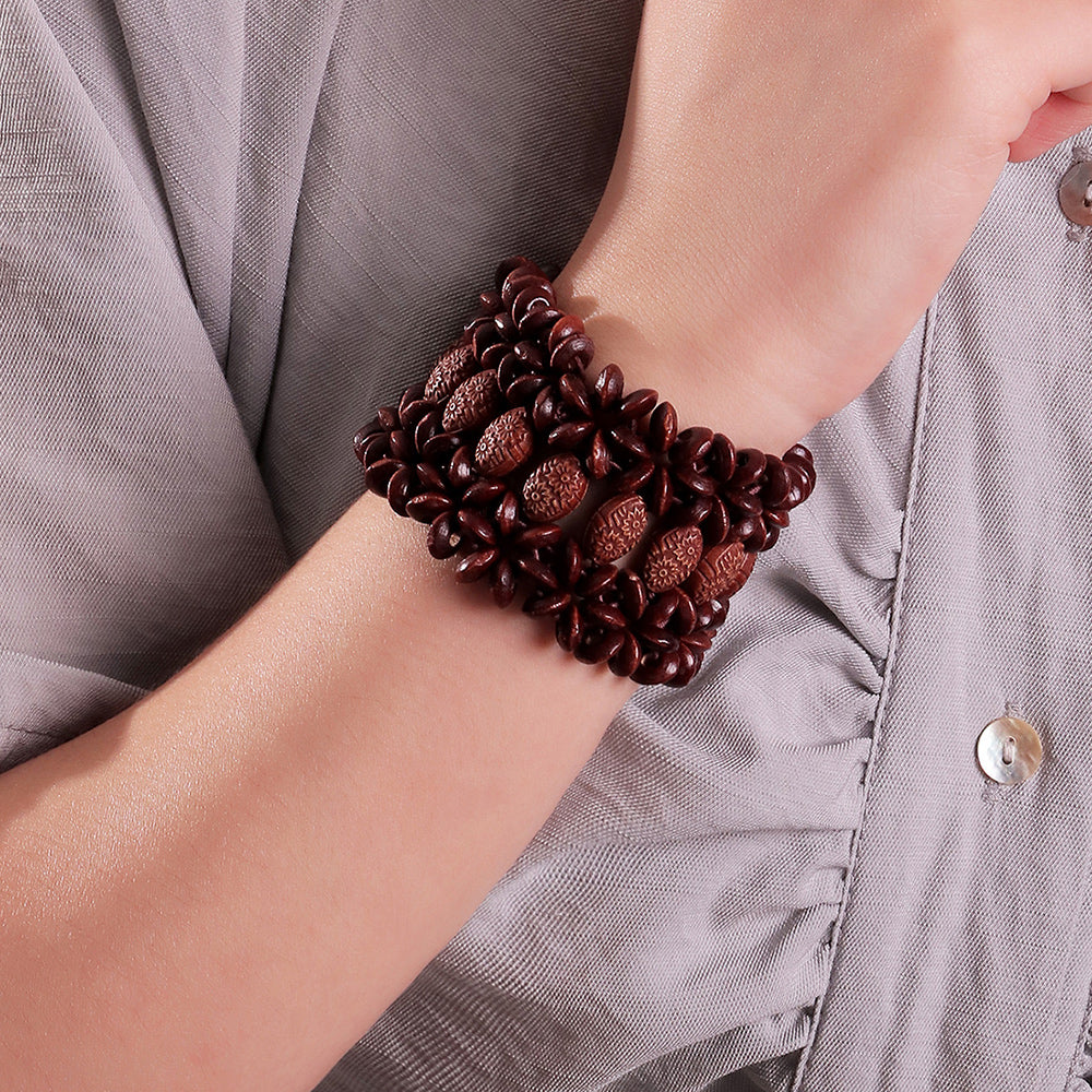 Vintage Handmade Wooden Bracelet Europe And America