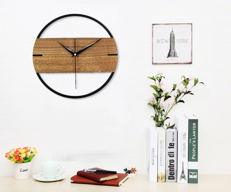 Home original wood simple wall clock