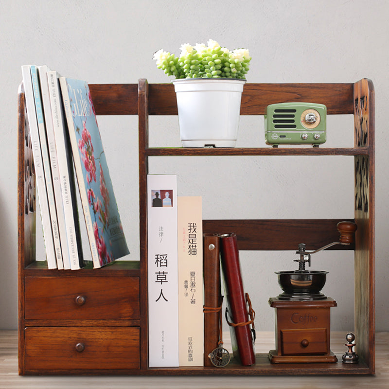 Desktop Small Bookshelf Solid Wood Simple Shelf