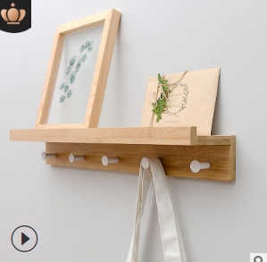 Creative word partition shelf wall hanging wall solid wood hook rack wall shelf