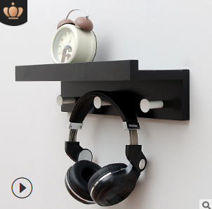 Creative word partition shelf wall hanging wall solid wood hook rack wall shelf