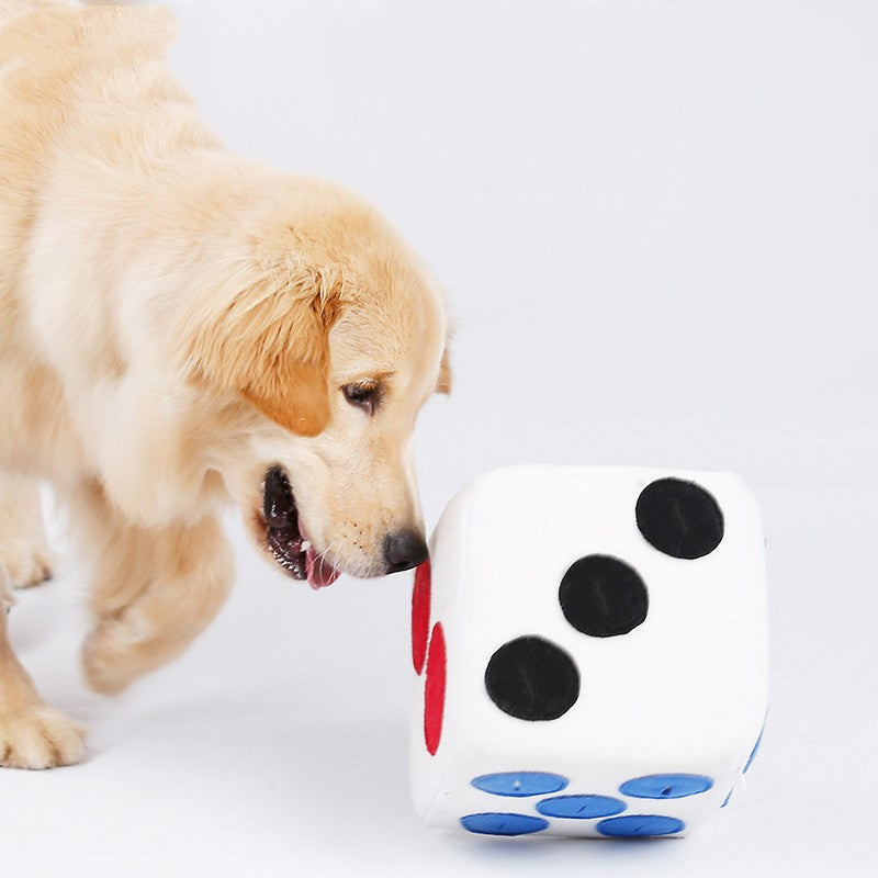 Color dice doll training to play and sniff pets