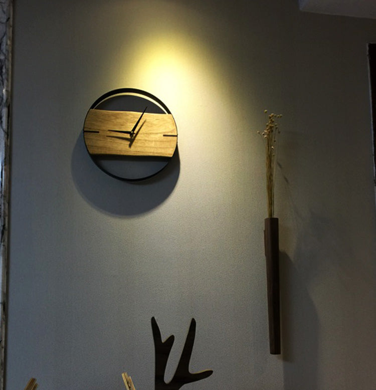 Home original wood simple wall clock