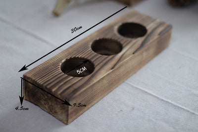 Solid wood candlestick gift