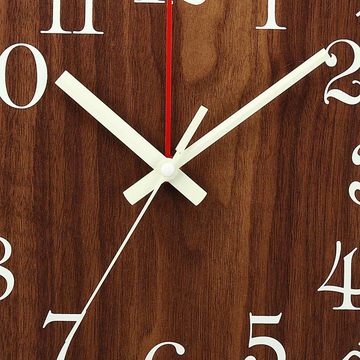Luminous wood grain wall clock