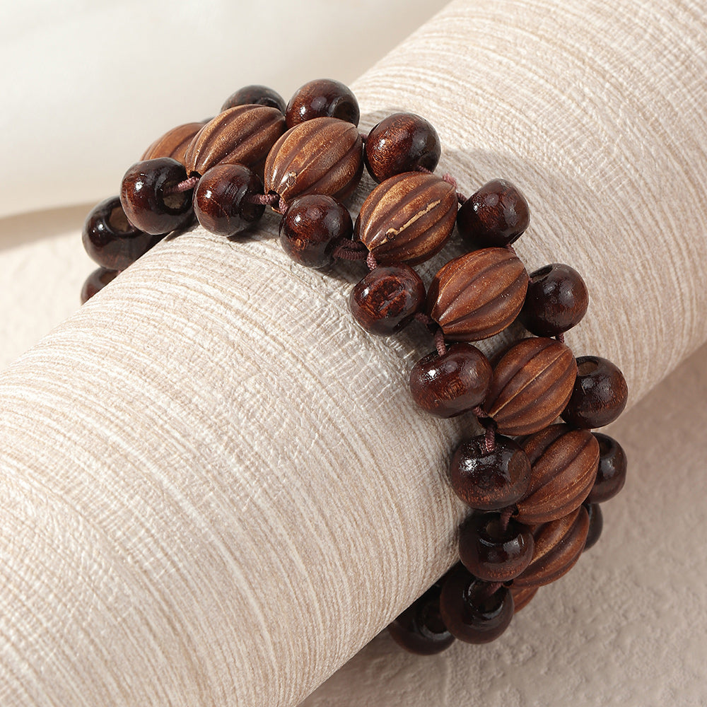 Vintage Handmade Wooden Bracelet Europe And America