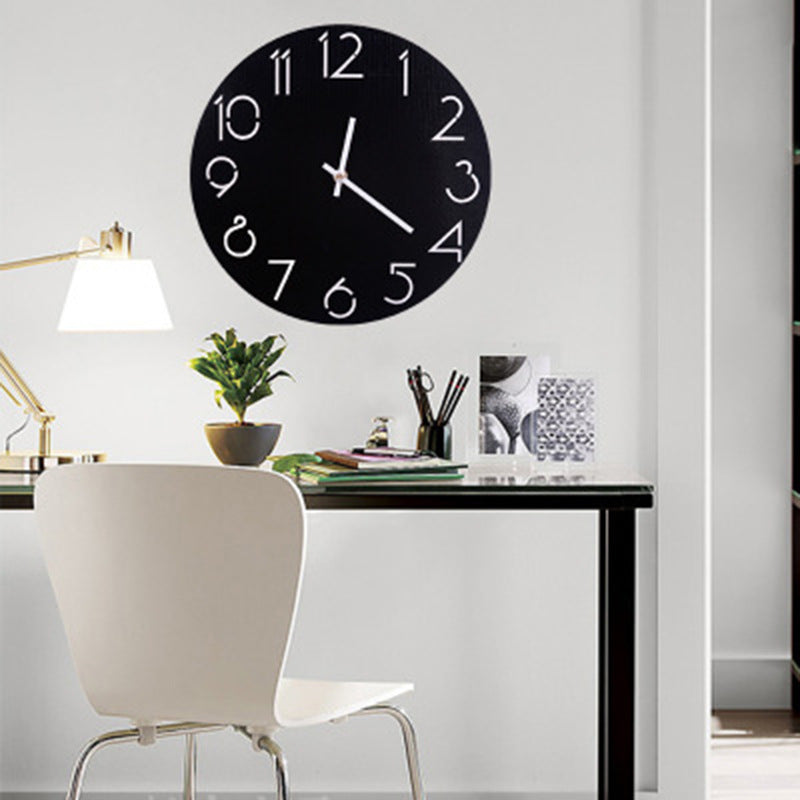 Bedroom silent rural wood clock