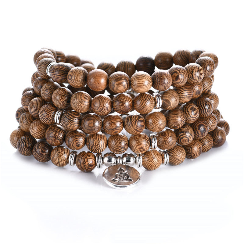108 wooden beads bracelet necklace