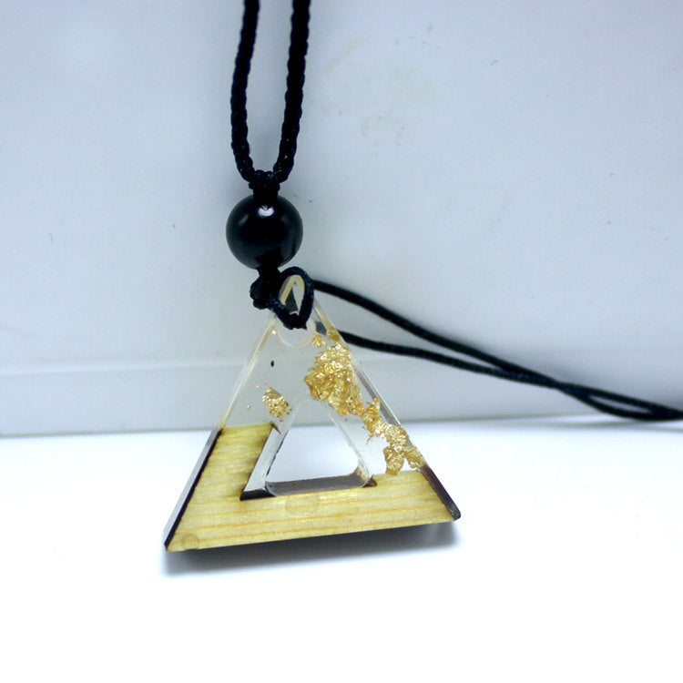 Solid wood resin pendant