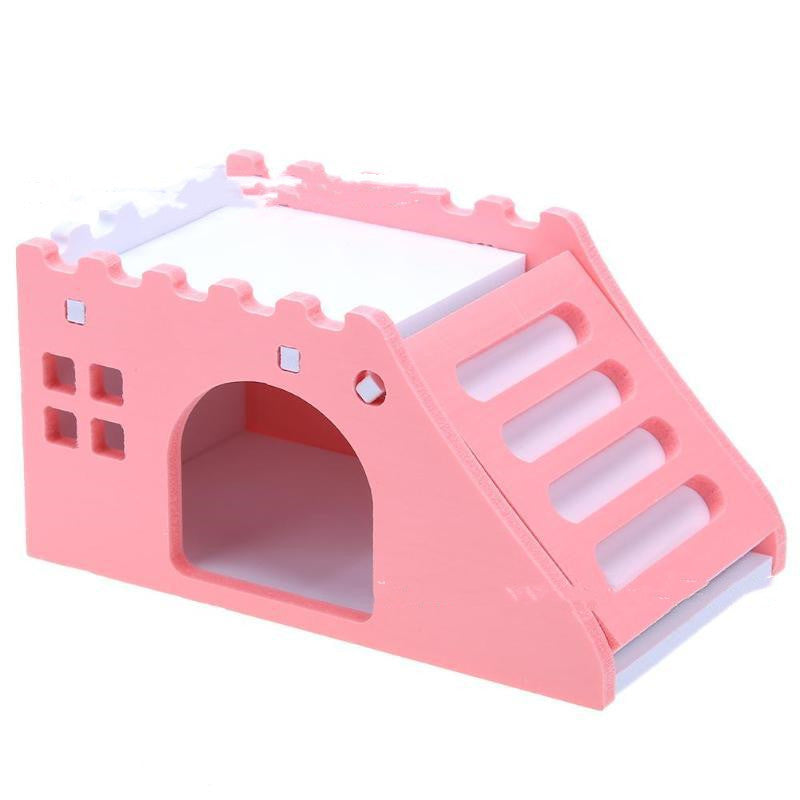 Pet Toy Hamster Sleeping Nest Colorful Small House Wooden