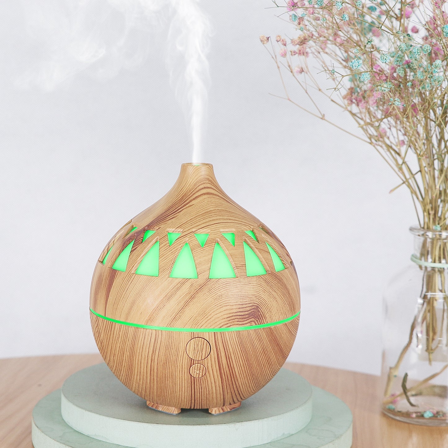 Hollow Wood Grain 5v Aroma Diffuser 180ml Mini