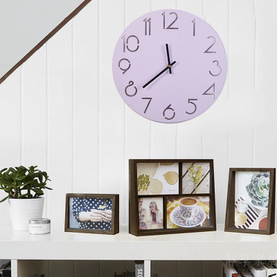 Bedroom silent rural wood clock