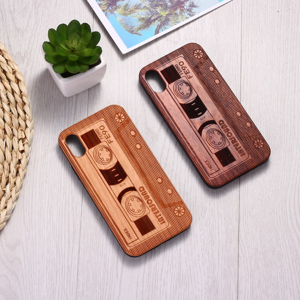 Mobile phone case with protective tape