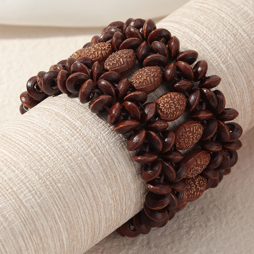 Vintage Handmade Wooden Bracelet Europe And America