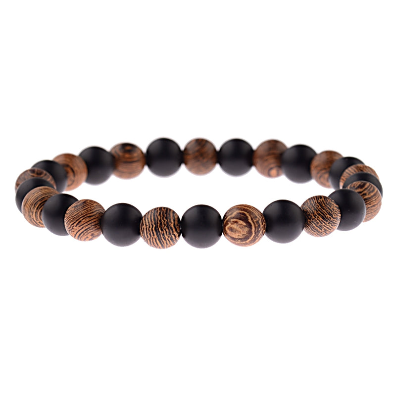 Wooden bead bracelet