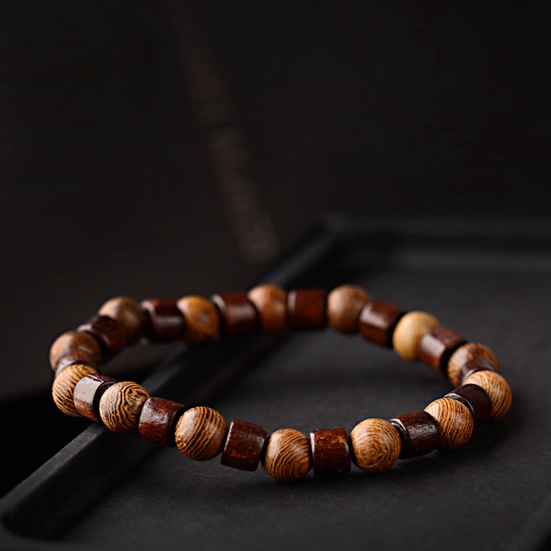 Wooden bead bracelet