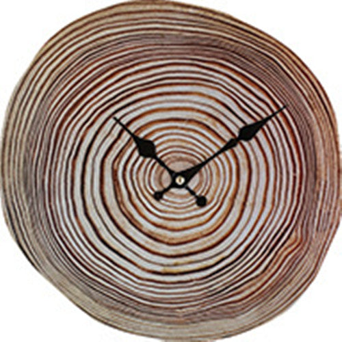 Wooden Clock Net Red Wood Grain Mute Creative Clock