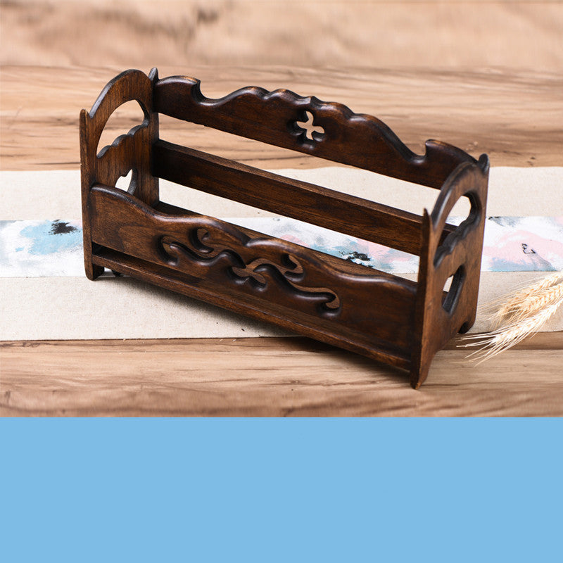 Desktop Small Bookshelf Solid Wood Simple Shelf