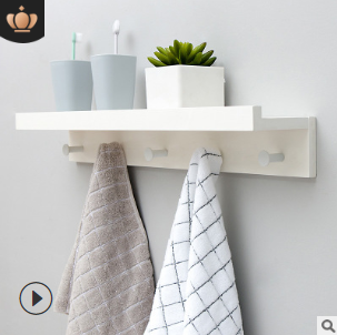 Creative word partition shelf wall hanging wall solid wood hook rack wall shelf