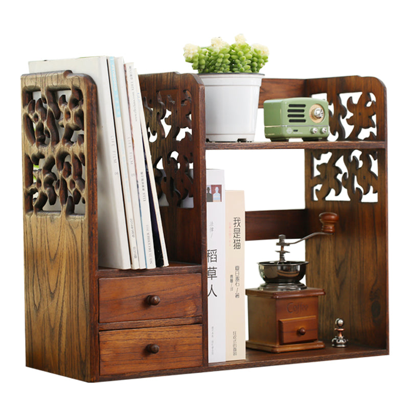 Desktop Small Bookshelf Solid Wood Simple Shelf