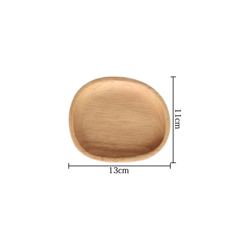 Solid wood tea plate