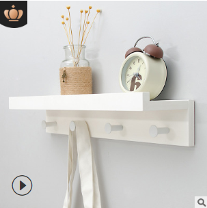 Creative word partition shelf wall hanging wall solid wood hook rack wall shelf