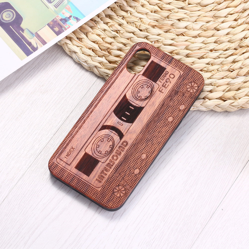 Mobile phone case with protective tape