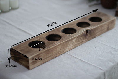 Solid wood candlestick gift