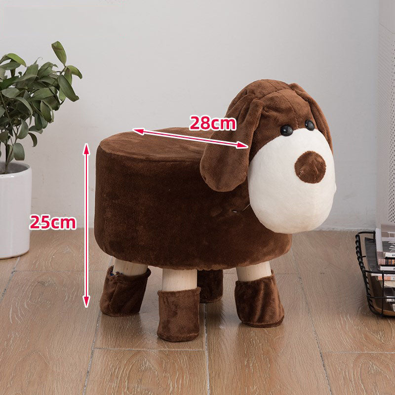 Household Children's Stool Deer Solid Wood Small Bench