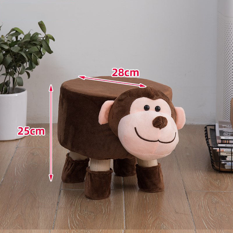 Household Children's Stool Deer Solid Wood Small Bench