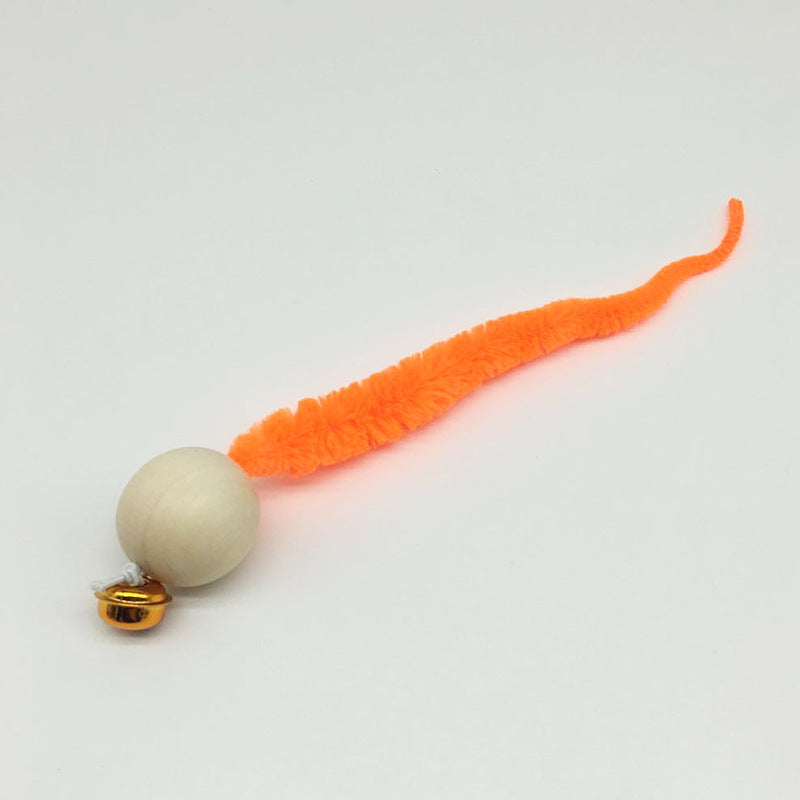 Pet Supplies Wooden Bead Bell Color Funny Cat  Vocal Puzzle Cat Bug Toy