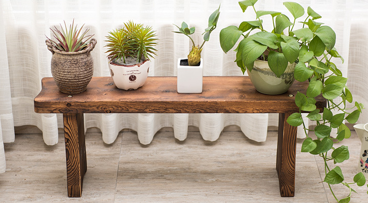 Solid Wood Multi Layer Indoor Floor Succulent Living Room Flower Shelf