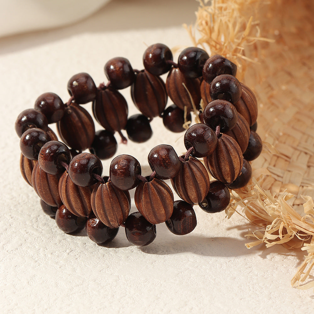 Vintage Handmade Wooden Bracelet Europe And America