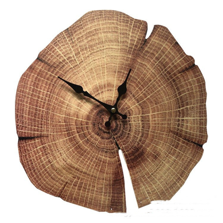 Wooden Clock Net Red Wood Grain Mute Creative Clock