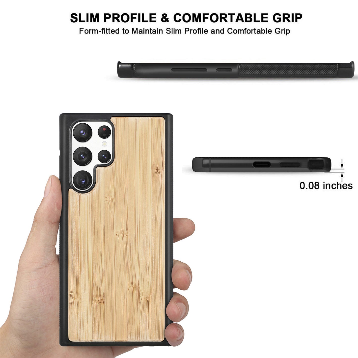 Home Fashion Simple PC Drop-resistant Wooden Phone Case