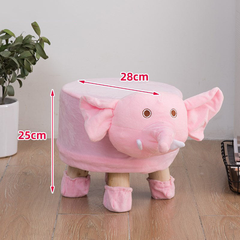 Household Children's Stool Deer Solid Wood Small Bench