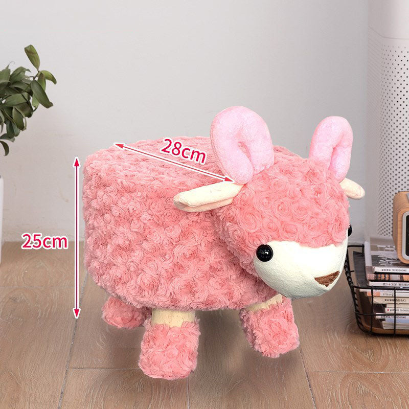 Household Children's Stool Deer Solid Wood Small Bench