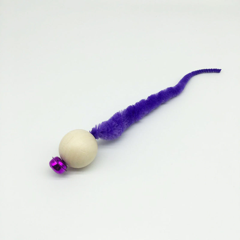 Pet Supplies Wooden Bead Bell Color Funny Cat  Vocal Puzzle Cat Bug Toy