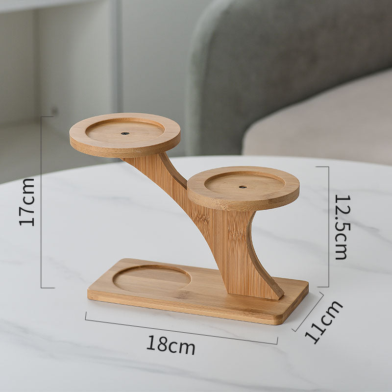 Multi-layer Small Flower Stand Solid Wood Floating Office Green Radish Succulent Flower Pot Shelf