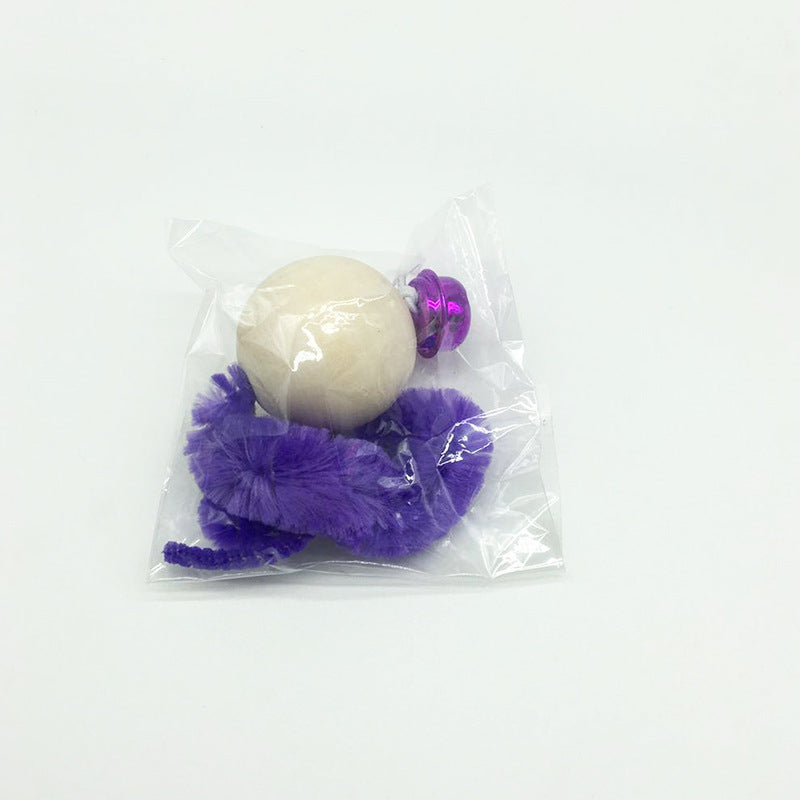 Pet Supplies Wooden Bead Bell Color Funny Cat  Vocal Puzzle Cat Bug Toy