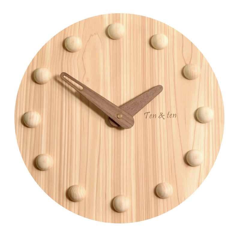 Wooden Wall Clock Nordic Home Living Room Modern