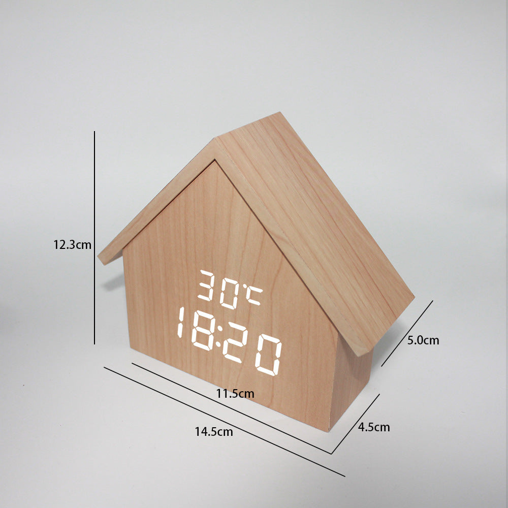 Nordic INS New House Clock Wood Clock Solid Wood
