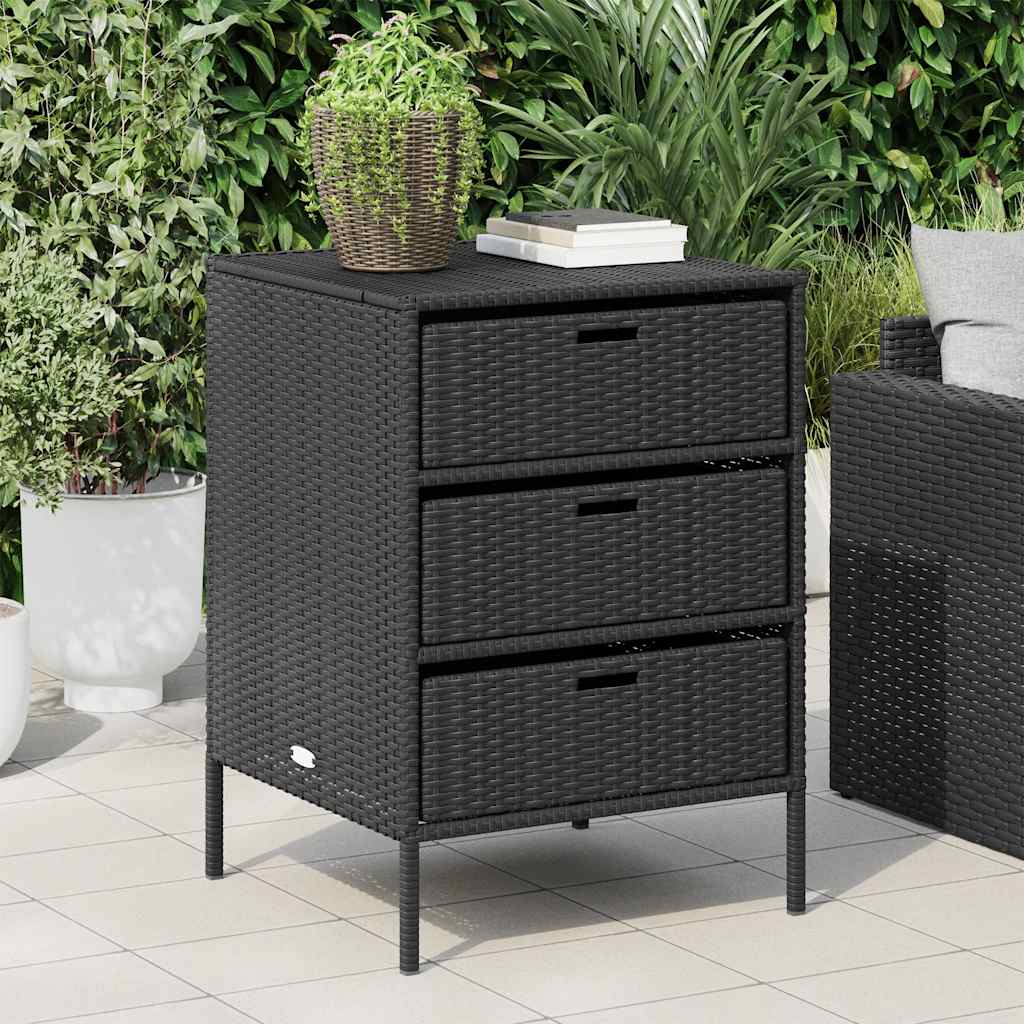 Garden Cabinet 55x Poly Rattan   Garden Cabinet 55x