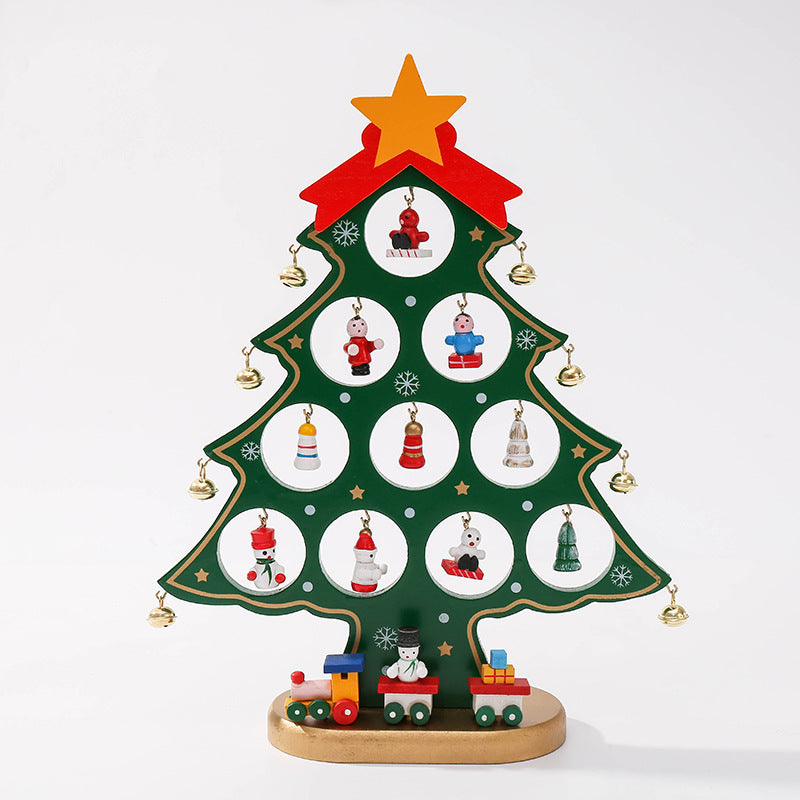 Wooden Mini Tabletop Christmas Decorations