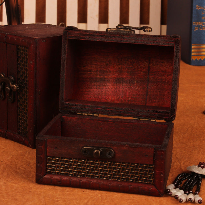 Vintage Jewelry Box Handmade Old Wooden Box